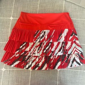Lucky In Love Teared Pleated Skort In XS S & M for Golf Tennis Approx 14” NWT
